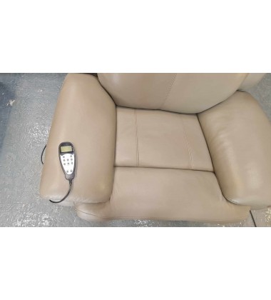 La-z-boy grey leather Power Swivel Rocker Recliner Chair with Massage function