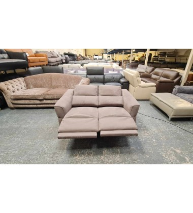 Ex-display Dakota toronto charcoal fabric electric recliner 2 seater sofa