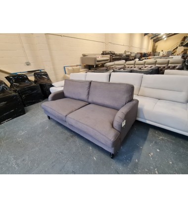 Ex-display Designer grey fabric 3 seater sofa