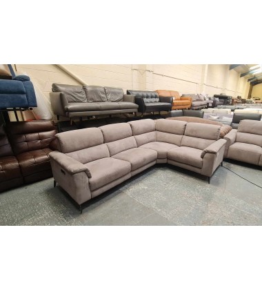 Ex-display Illinois toronto charcoal fabric recliner corner sofa