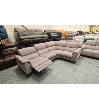 Ex-display Illinois toronto charcoal fabric recliner corner sofa