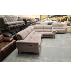 Ex-display Illinois toronto charcoal fabric recliner corner sofa