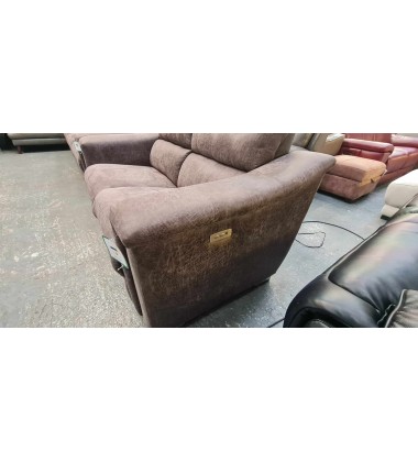 La-z-boy Hollywood brown fabric standard 4 seater sofa + electric 2 seater sofa