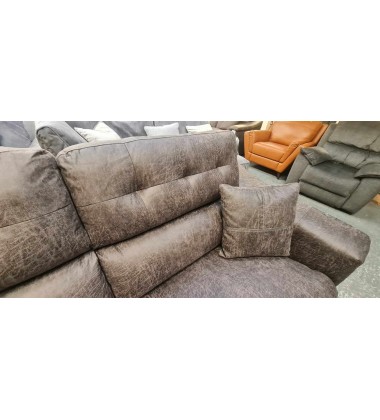 La-z-boy Hollywood brown fabric manual recliner large corner sofa