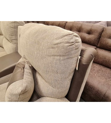 Ex-display La-z-boy Nevada grey fabric standard corner sofa with Audio Unit
