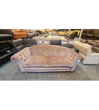 Ex-display Loch Leven mink fabric 4 seater sofa