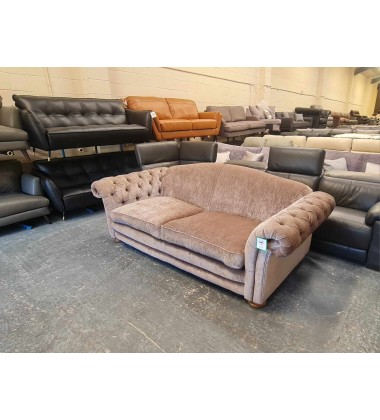 Ex-display Loch Leven mink fabric 4 seater sofa