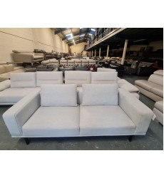Ex-display Nocelle grey fabric 3 seater sofa