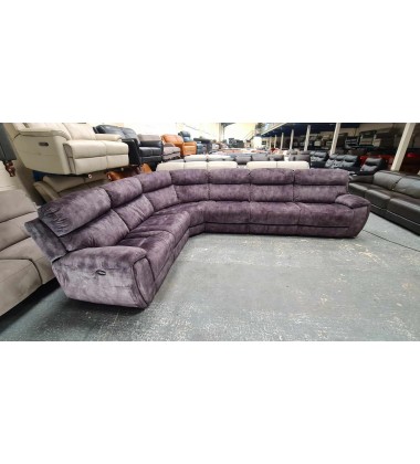 Ex-display Radley Decent charcoal fabric electric recliner corner sofa
