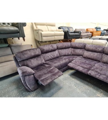 Ex-display Radley Decent charcoal fabric electric recliner corner sofa
