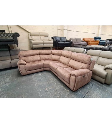 Ex-display Radley Decent mink fabric electric recliner corner sofa