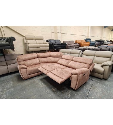 Ex-display Radley Decent mink fabric electric recliner corner sofa