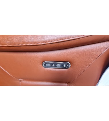 New La-z-boy Parker brown leather electric recliner corner sofa
