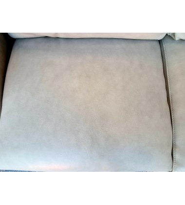 New Gigi cream leather 2 seater sofa