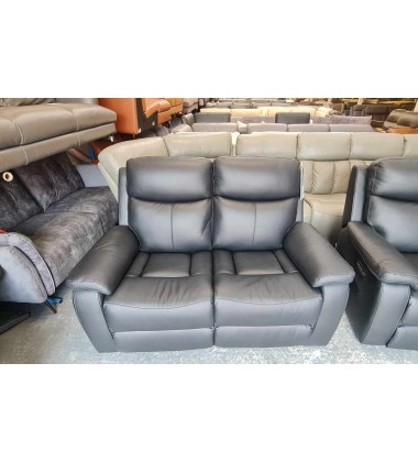 La-z-boy Daytona black leather electric recliner 3+2 seater sofas