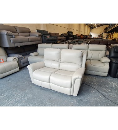 Ex-display La-z-boy Kenny cream leather electric recliner 2 seater sofa