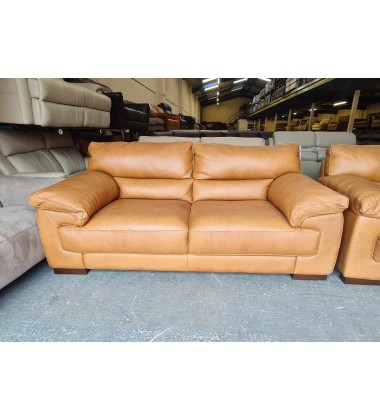 Ex-display Santino apollo tan leather 3+2 seater sofas